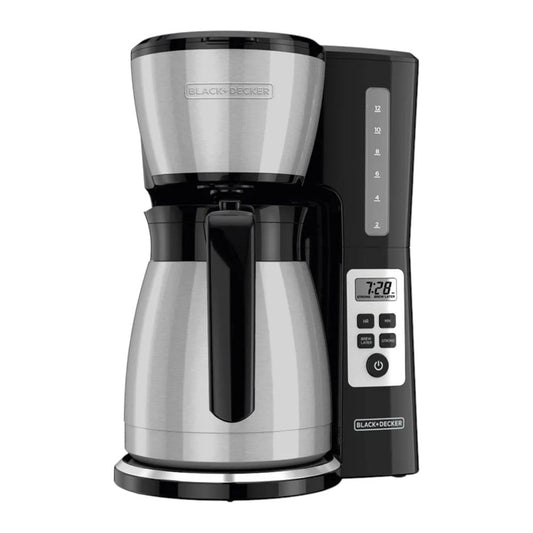 Cafetera térmica digital Black+Decker CM2046S de 12 tazas.