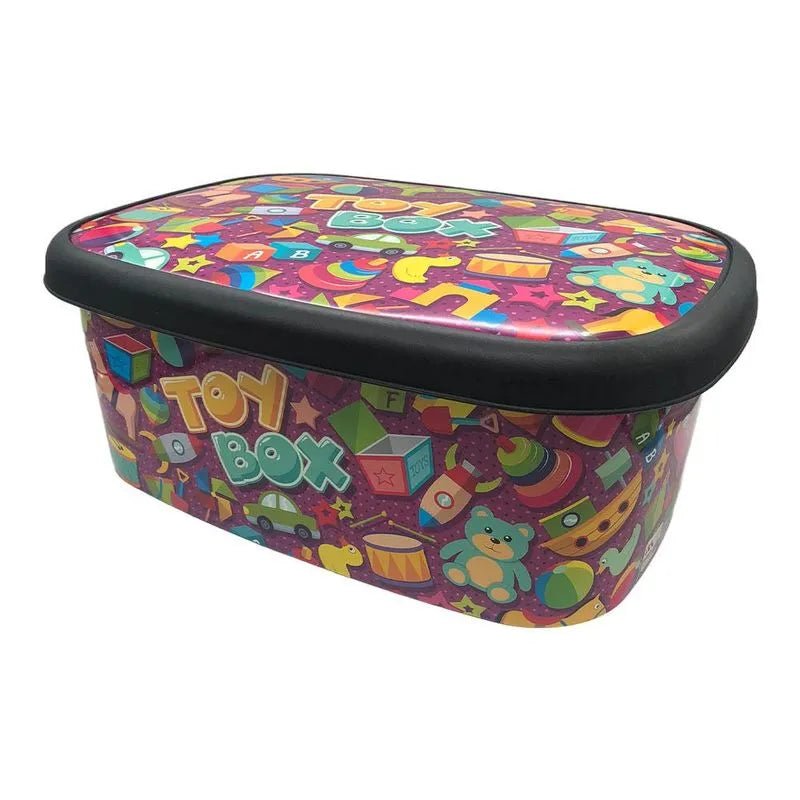 Caja Multiuso 18Lt Plástica Estampada Surtido - Mizan Plastic - Titan.com.pa - 8699015412001