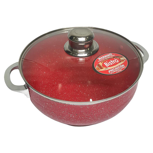 Caldero de Aluminio Bistró con Tapa 24 cm x 9 cm