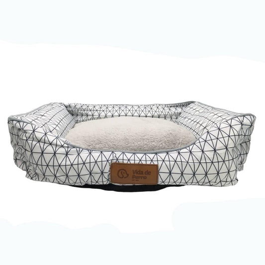 Cama Para Mascotas Vida de Perro Blanca