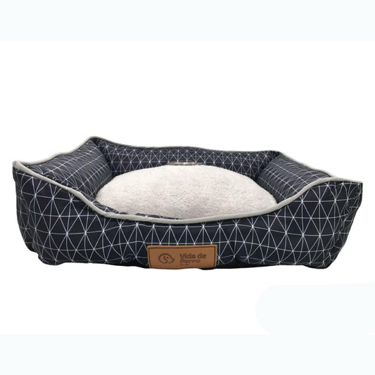 Cama Para Mascotas Vida de Perro Negra
