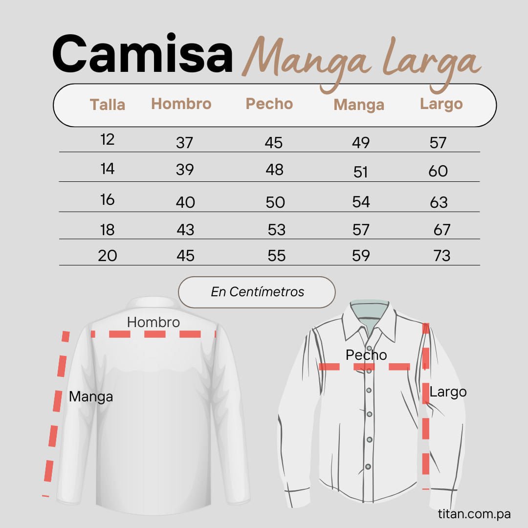 Camisa Escolar Blanca Durex Manga Larga - Talla 18