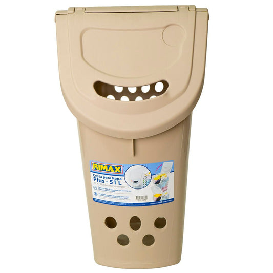 Canasta Para Ropa Rimax De 51 L Crema