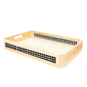 Canasta grande de madera para servir Home Elegance