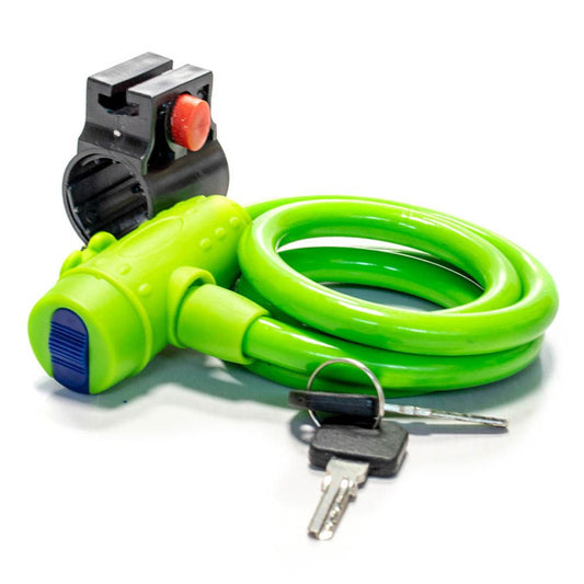 Candado GF Cable Espiral Con Llave Para Bicicleta 1.05 m - Surtido