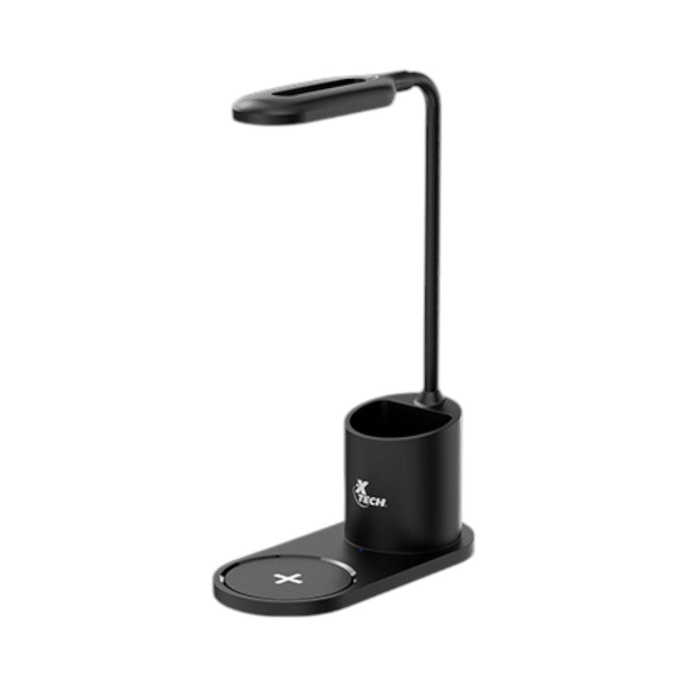 Lámpara LED con carga inalámbrica 15W, 3 modos de luz, cuello flexible y control táctil. En el Titán Panamá.