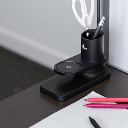 Lámpara LED con carga inalámbrica 15W, 3 modos de luz, cuello flexible y control táctil. En el Titán Panamá.