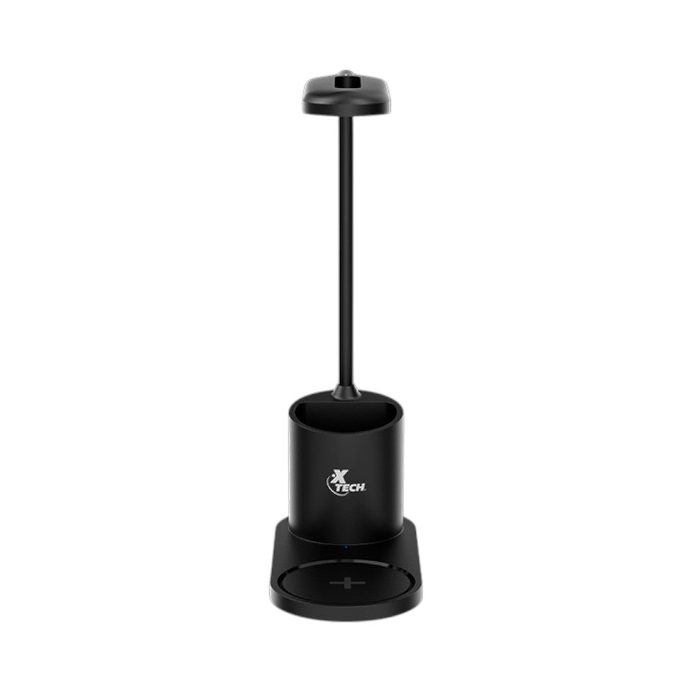 Lámpara LED con carga inalámbrica 15W, 3 modos de luz, cuello flexible y control táctil. En el Titán Panamá.