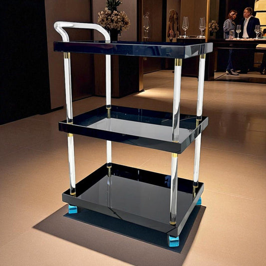 Carrito De Servicio 3 Niveles Acrílico Negro - Home Elengace - Titan.com.pa - 2100000509713