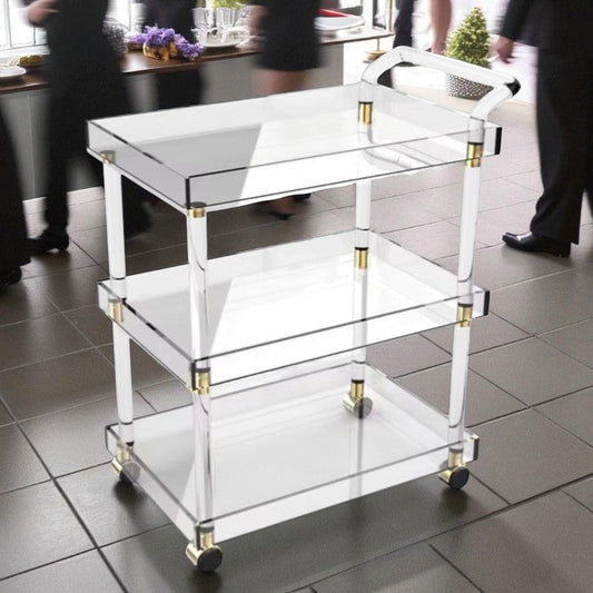 Carrito De Servicio 3 Niveles Acrílico Transparente - Home Elengace - Titan.com.pa - 2100000409662