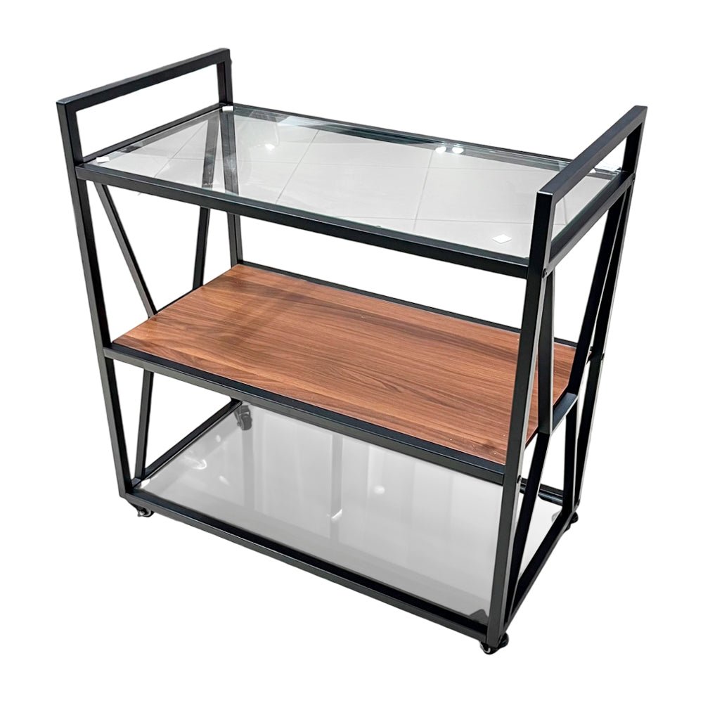 Carrito de Servicio / 3 Niveles / Metal y Madera - Elements Furniture - Titan.com.pa - 2100001051426