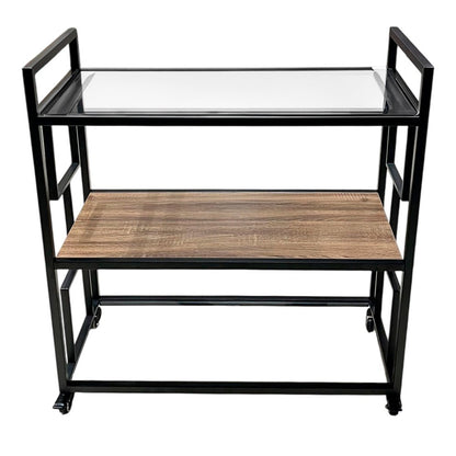 Carrito de Servicio / 3 Niveles / Metal y Madera - Elements Furniture - Titan.com.pa - 2100001401092