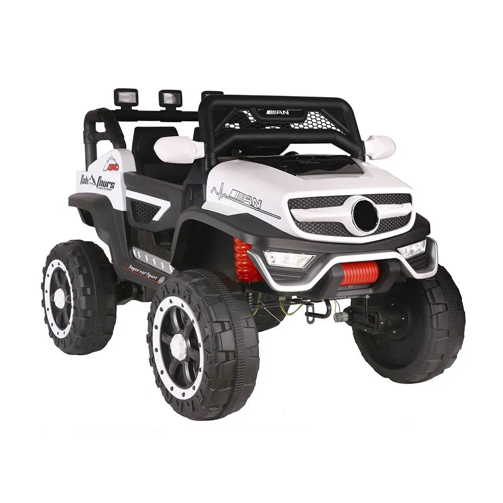 Carro Jeep Recargable de 12 Voltios Blanco - Overseas - Titan.com.pa - 2100000095605