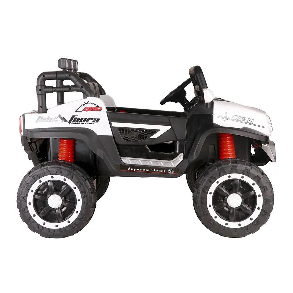 Carro Jeep Recargable de 12 Voltios Blanco - Overseas - Titan.com.pa - 2100000095605