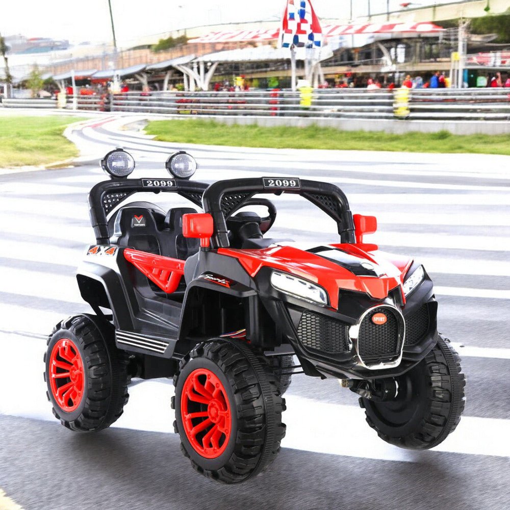 Carro Jeep Recargable de 35 Watts 12 Voltios Rojo - Overseas - Titan.com.pa - 2100000396917