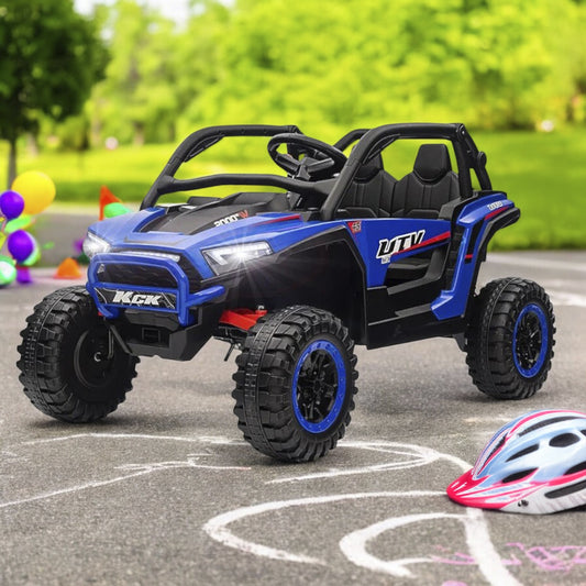 Carro Recargable 4X4 W/RC UTV Azul/Negro 12V