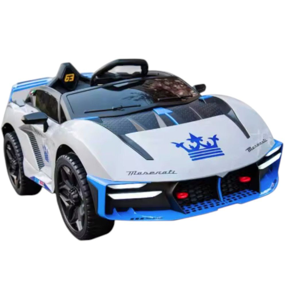 Carro Recargable Maserati R/C Blanco/Azul 12V - Overseas - Titan.com.pa - 2100000118465