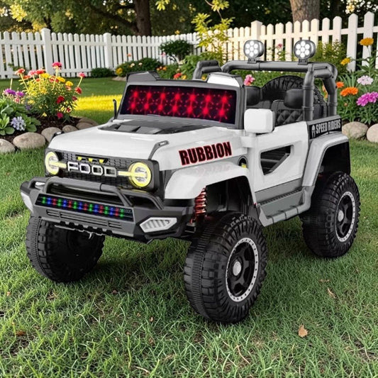 Carro Recargable Rubbion W/RC Blanco 12V - Overseas - Titan.com.pa - 2100000630080