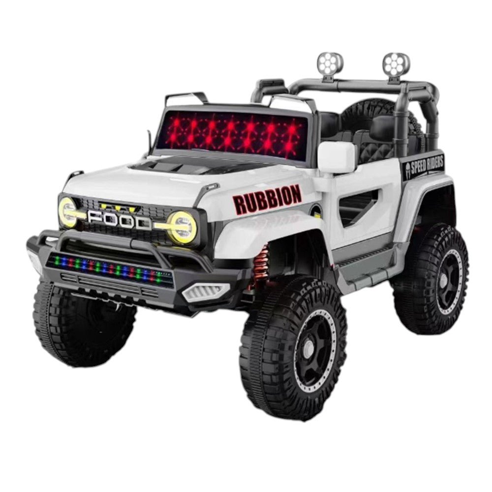 Carro Recargable Rubbion W/RC Blanco 12V - Overseas - Titan.com.pa - 2100000630080