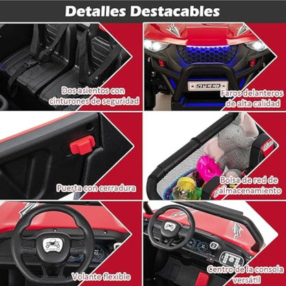 Carro Recargable UTV W/RC Rojo - Overseas - Titan.com.pa - 2150110780373