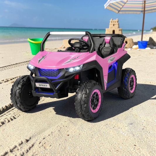 Carro Recargable UTV W/RC Rosado 24V