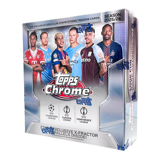 Cartas Topps 25/26 Topps UCC Chrome Mega Box - Topps - Titan.com.pa - 5053307084001