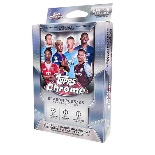 Cartas Topps 25/26 UCC Chrome Hanger Pack - Topps - Titan.com.pa - 5053307083998
