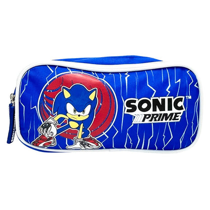 Cartuchera Escolar Sonic Prime - Azul / 2 Compartimentos - Sonic - Titan.com.pa - 7450200259969