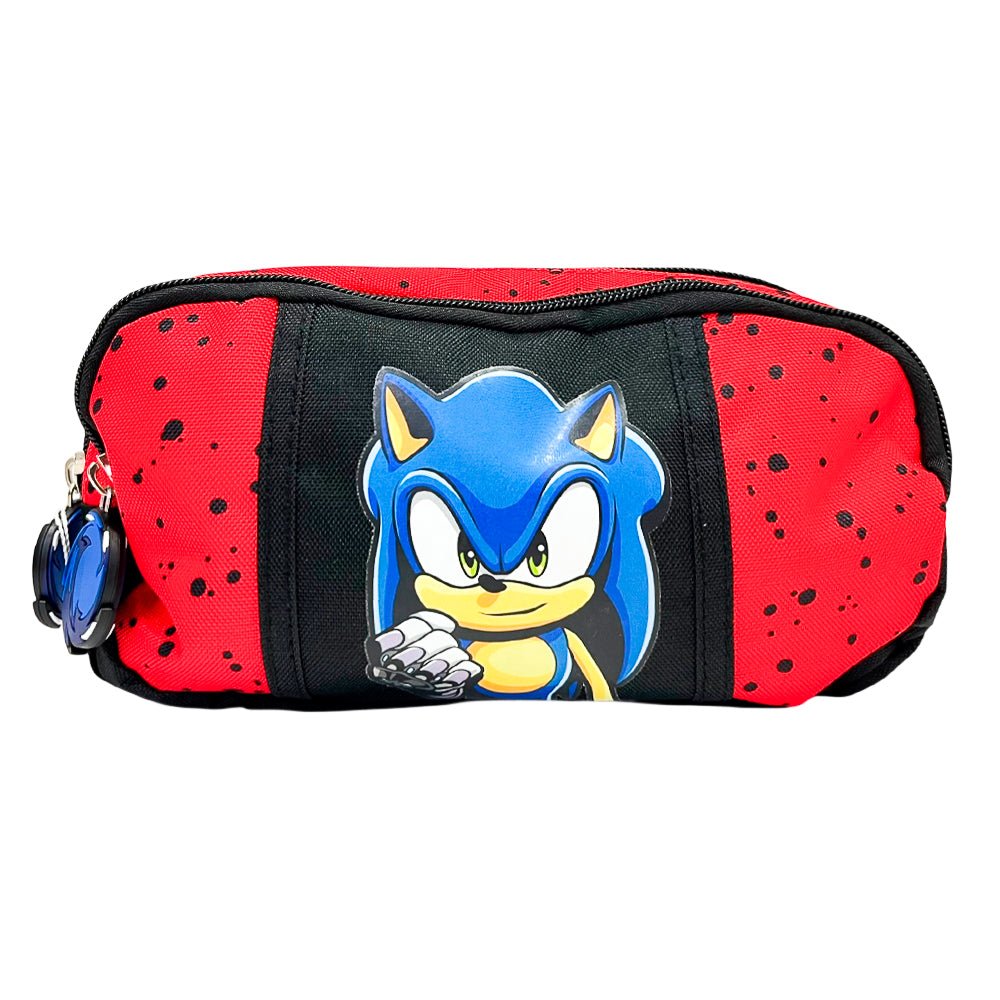 Cartuchera Sonic The Hedgehog / 2 Compartimentos - Rojo/Negro - Sonic - Titan.com.pa - 7450200260002