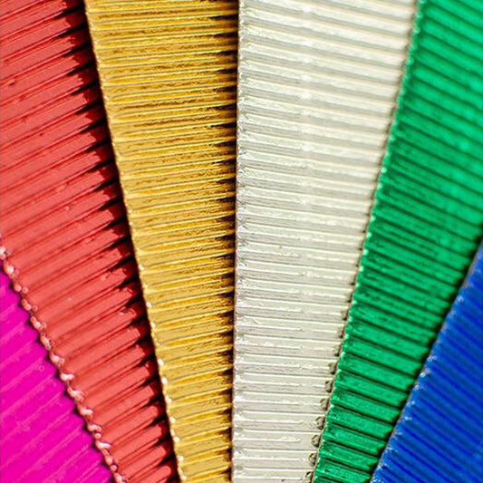 Cartulina Corrugada A4 Bambary Metalizada 6 Piezas