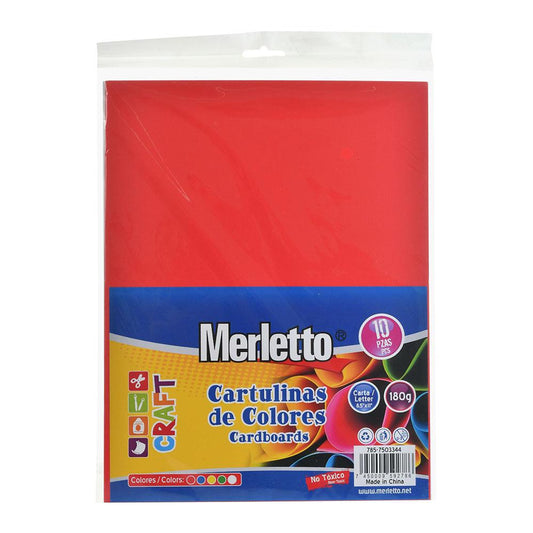 Cartulina Merletto 10 Hojas de Colores