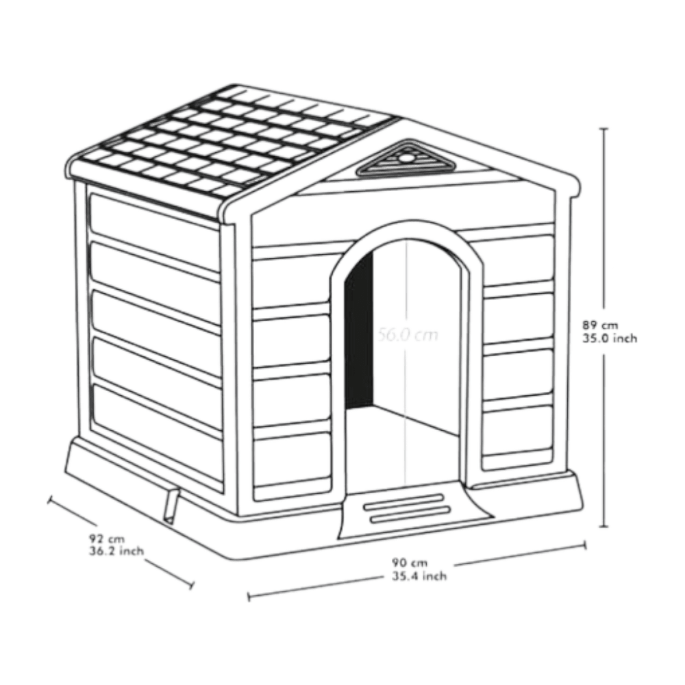 Casa Para Perro/Gris Hielo Terracota/Rimax - Rimax - Titan.com.pa - 7705152144178