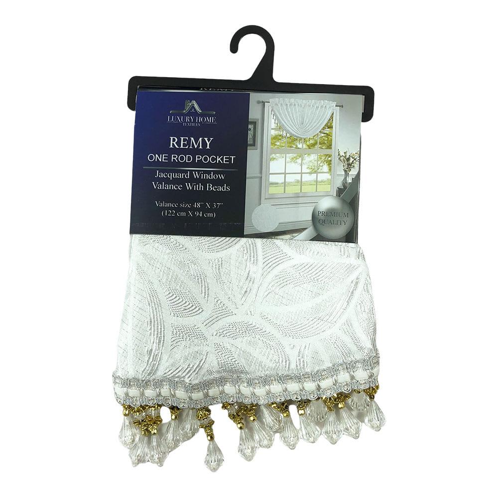 Cenefa Luxury Home Remy Con Rod Pocket 48" x 37" - Blanco
