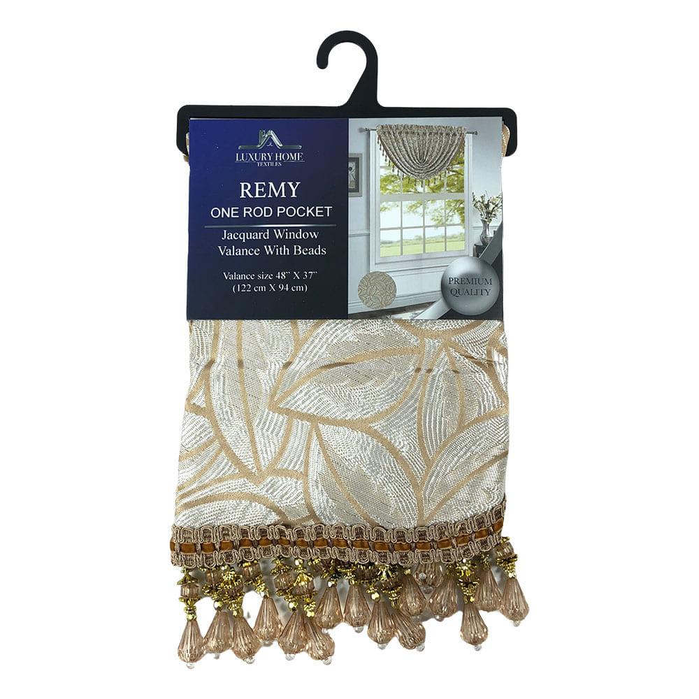Cenefa Luxury Home Remy Con Rod Pocket 48" x 37" - Camel