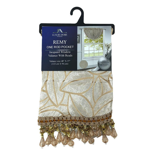 Cenefa Luxury Home Remy Con Rod Pocket 48" x 37" - Camel