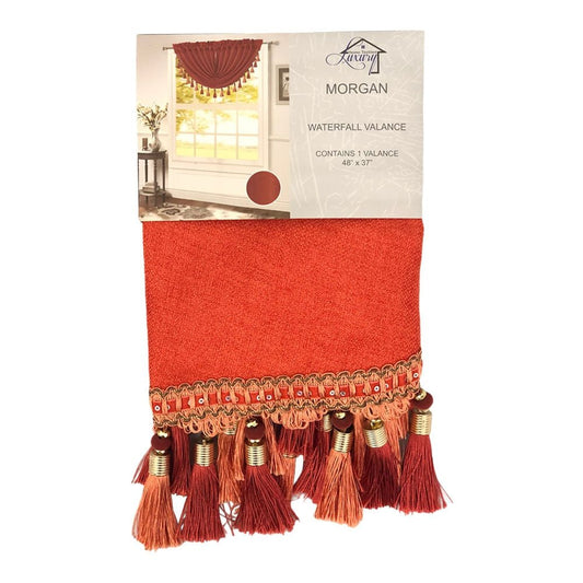 Cenefa Luxury Morgan Rod Pocked 48" x 37" - Rojo