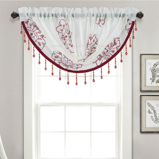 Cenefa Rt Designer Bergen Con Rod Pocket - Rojo