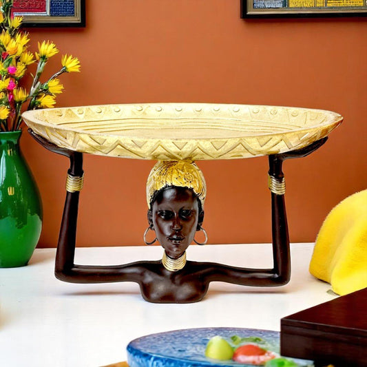 Centro de Mesa Decorativo Africana Montefiori – 28 cm - Montefiori - Titan.com.pa - 7453114880434