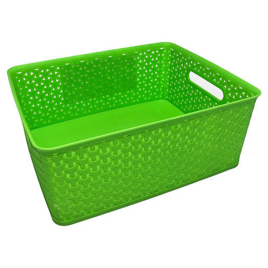 Cesta de Ropa Plástica Rattán 35x27x14cm