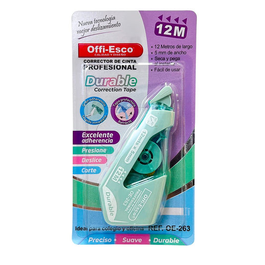 Cinta Correctora Offi - Esco / 5 mm x 12 m / Colores Pastel - Offi - Esco - Titan.com.pa - 7708933770764