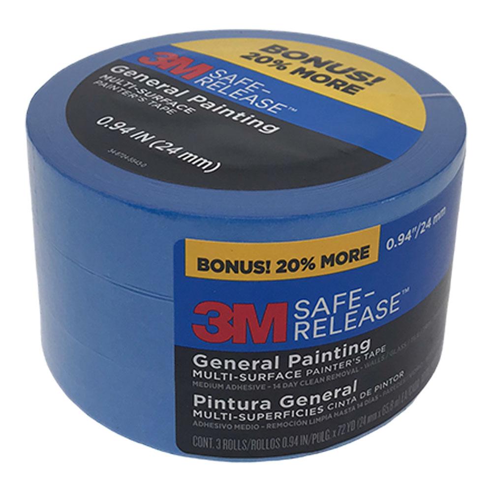 Cinta de Enmascara 3M Azul 3 Piezas