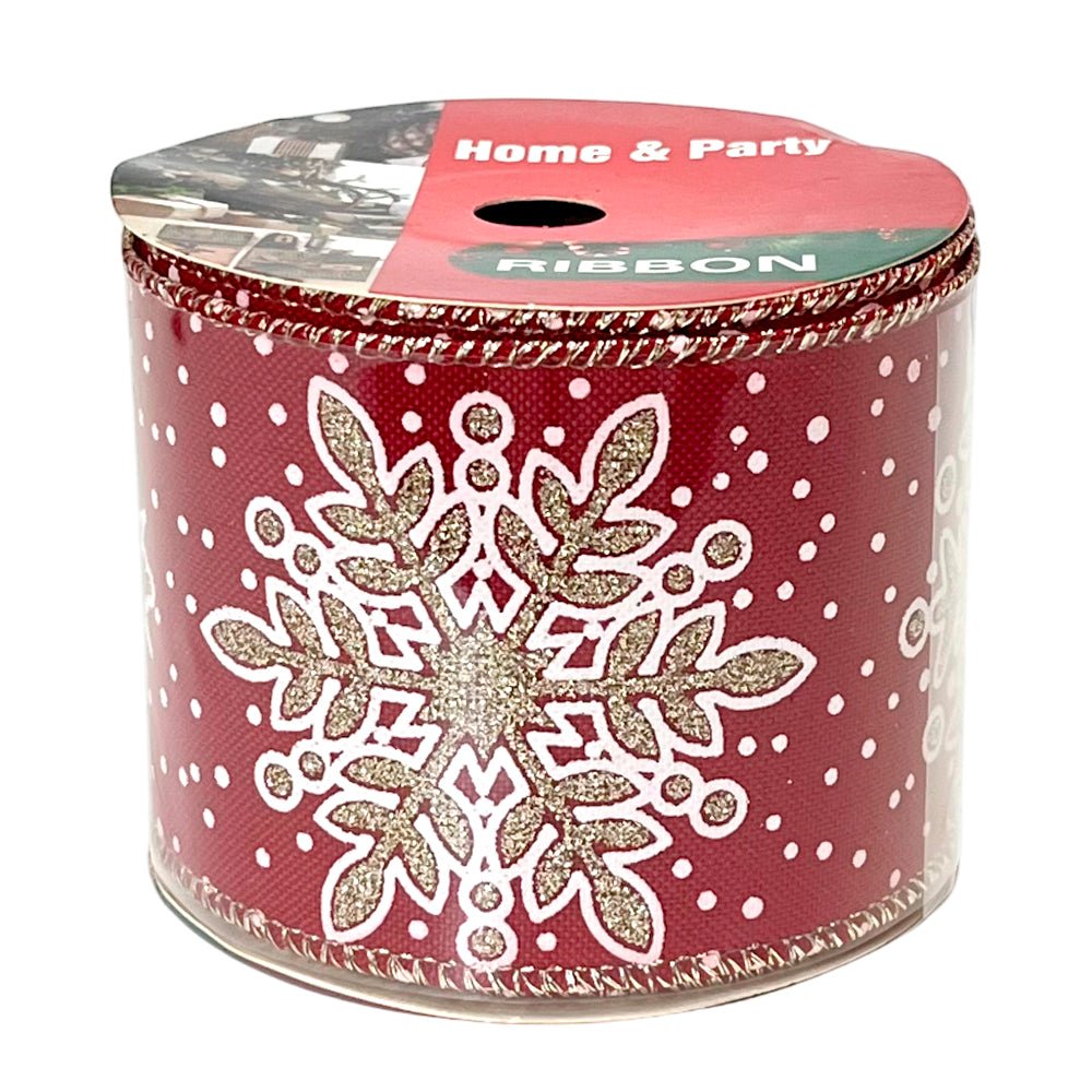 Cinta Decorativa Navideña Christmas Elegance / Diseño Copo de Nieve / Surtido - Christmas Elegance - Titan.com.pa - 2100000096459