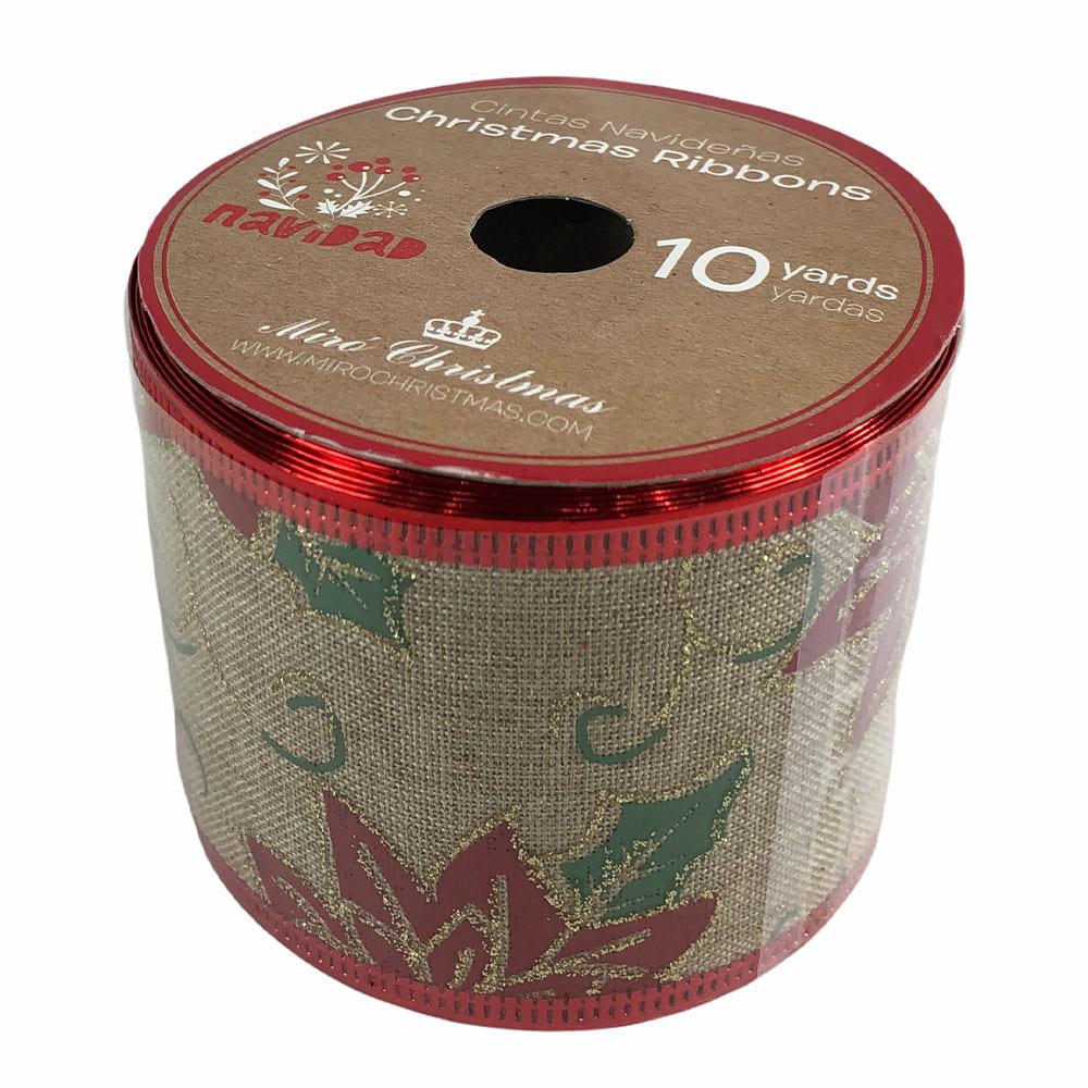 Cinta Decorativa Navideña Miro Christmas 2.5" x 10 yd - Surtido