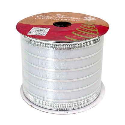 Cinta Navideña Blanca 6 cm x 10 yds / Miró Christmas / Surtidas - Miro Christmas - Titan.com.pa - 7450206112183