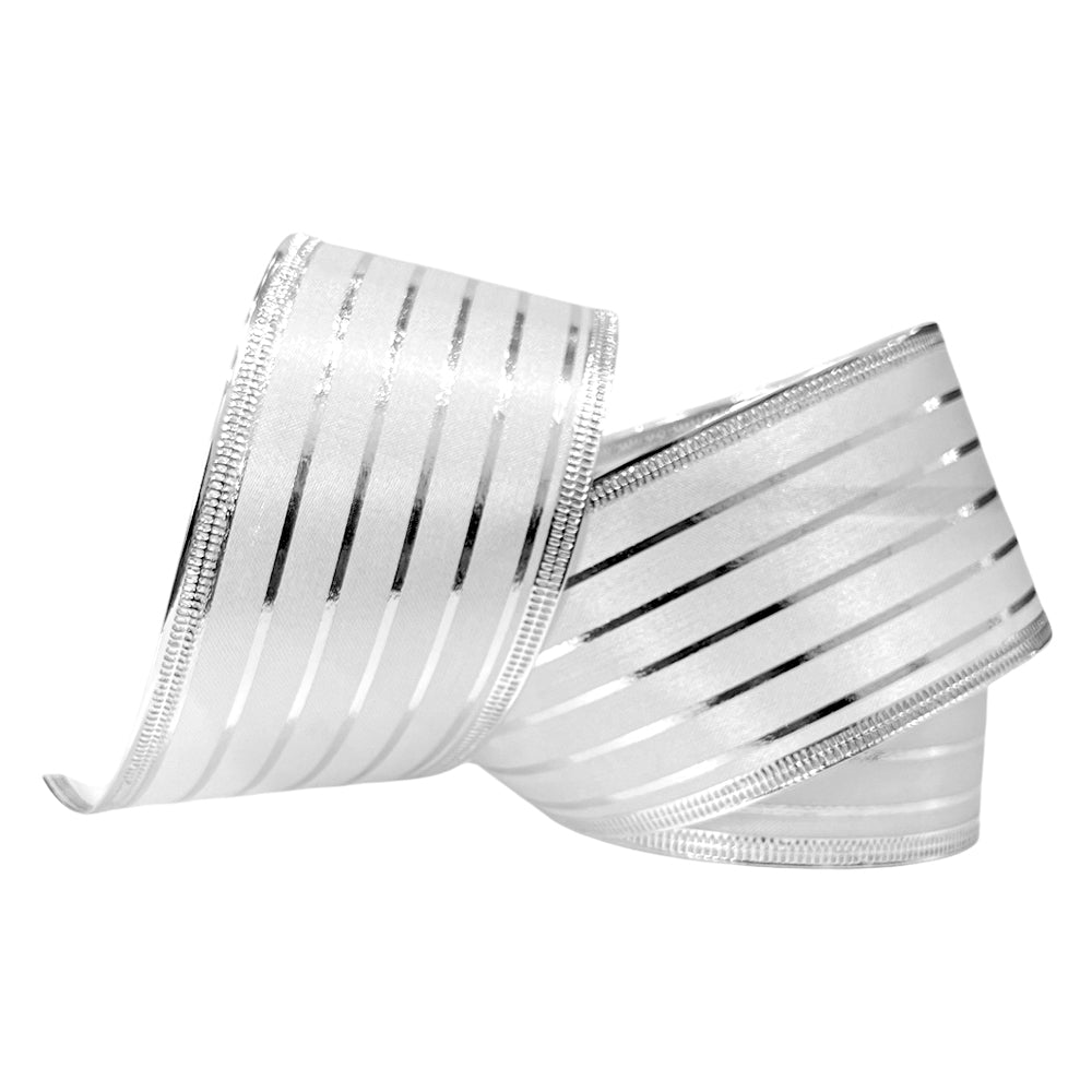 Cinta Navideña Blanca 6 cm x 10 yds / Miró Christmas / Surtidas - Miro Christmas - Titan.com.pa - 7450206112183