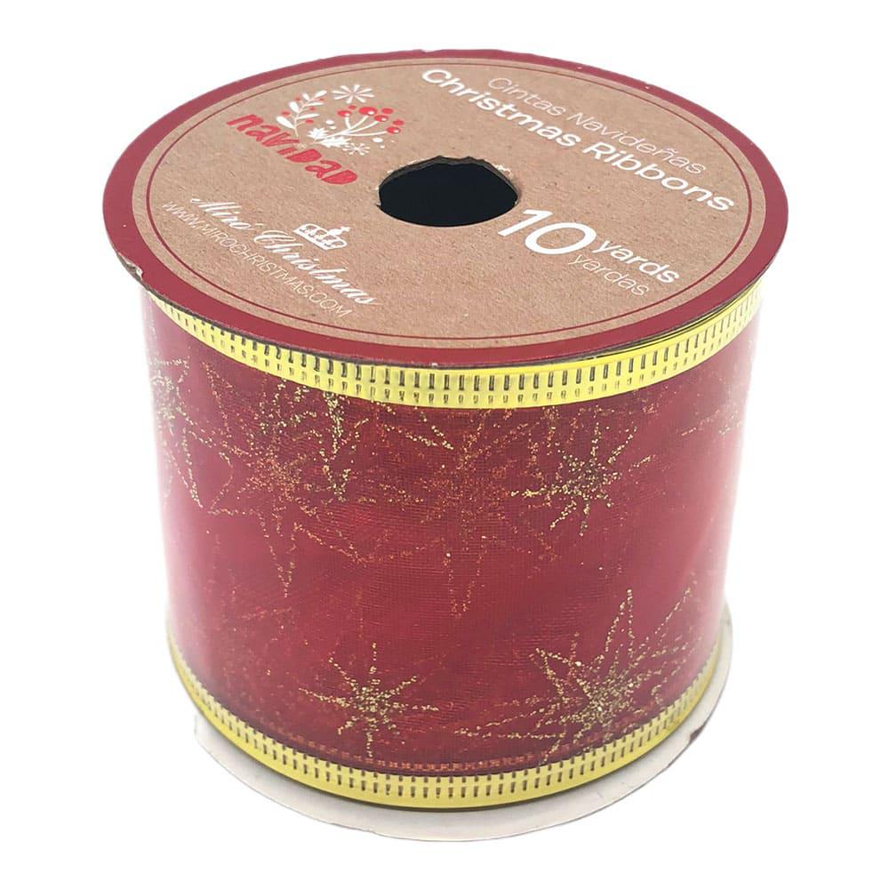 Cinta Navideña Miró Christmas 2.5" x 10 yd - Surtido