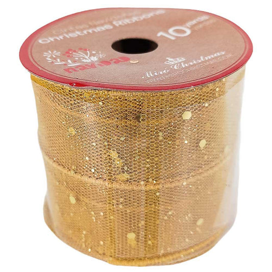 Cinta Decorativa Navideña Miro Christmas 2.5" x 10 yd - Surtido