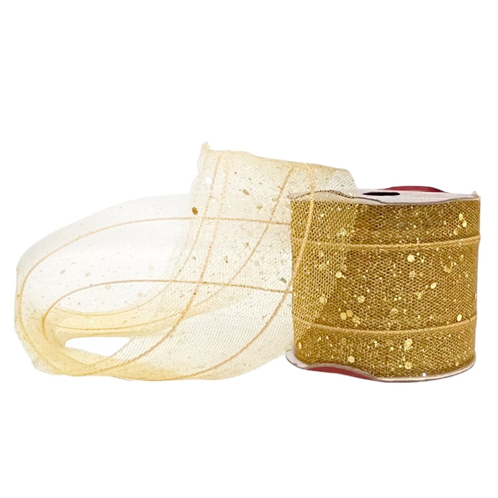 Cinta Navideña Miro Christmas / Red - Gold / 2.5"x10Yd / Surtido - Miro Christmas - Titan.com.pa - 7450120049343