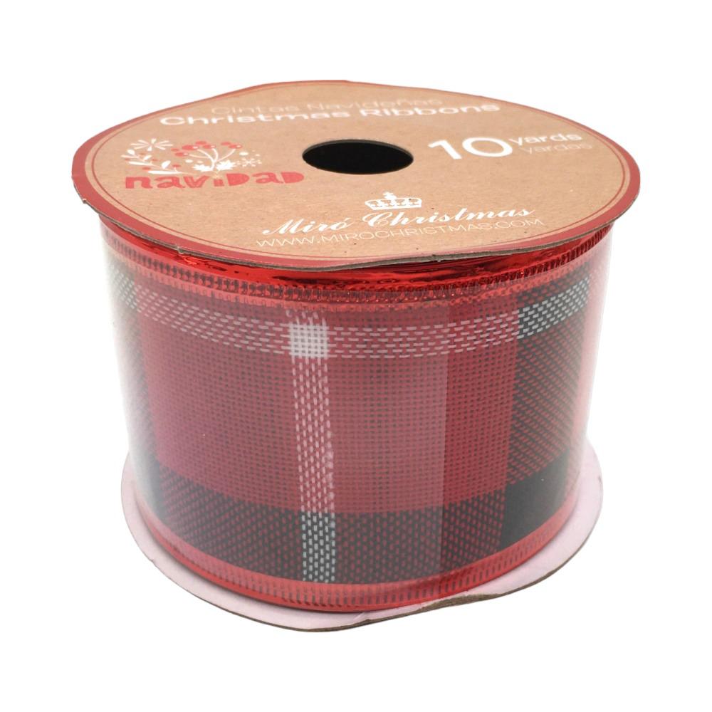 Cinta Navideña Red/Green 2.5Plg 10Yd