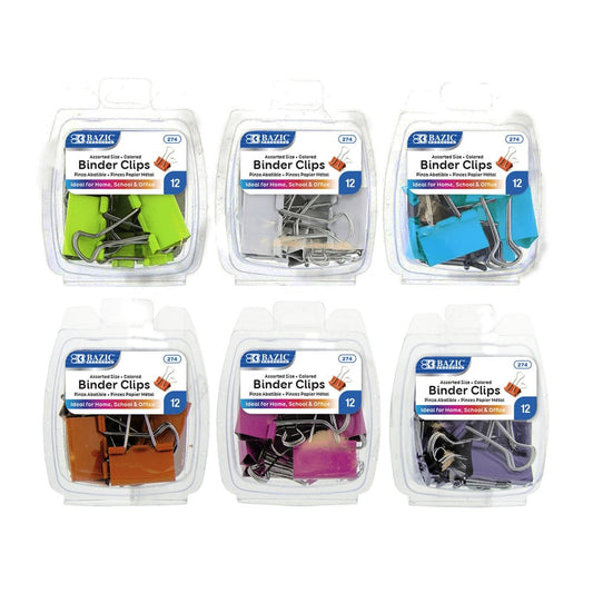 Clips Mariposa Bazic Colores 12 Piezas - Surtido
